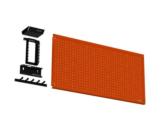 Металлическая перфопанель ООО Металекс Metalex 600x1600 оранжевая с комплектом аксессуаров PROA60160 – изображение 3