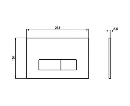 Механическая панель смыва Ideal Standard M2, двойной смыв R0121A6 – изображение 4