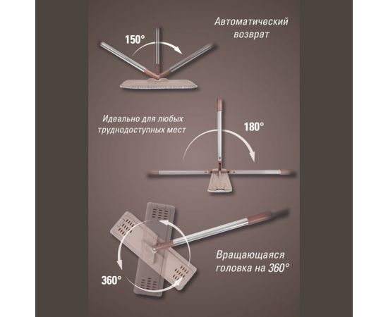 Система для уборки KRAFT Light Mop швабра, ведро с отжимом, 2 насадки KT 835801 – изображение 8