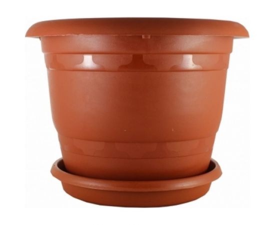 Кашпо Ангора 3 л, с поддоном, терракотовое А5221тер 