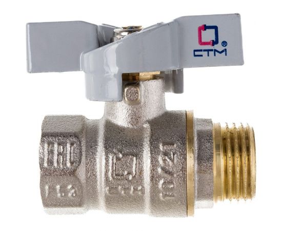 Шаровой кран для воды СТМ СТАНДАРТ 1/2"", г/ш, бабочка CWFMB012 