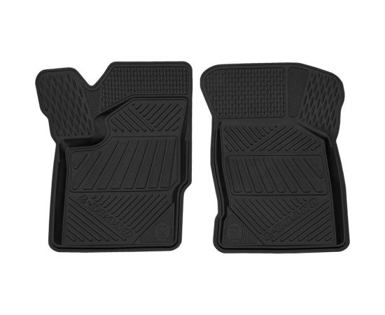 Салонный резиновый коврик REZKON для LADA Kalina 1117-1118-1119 передний ряд сидений, черный 1539030100 