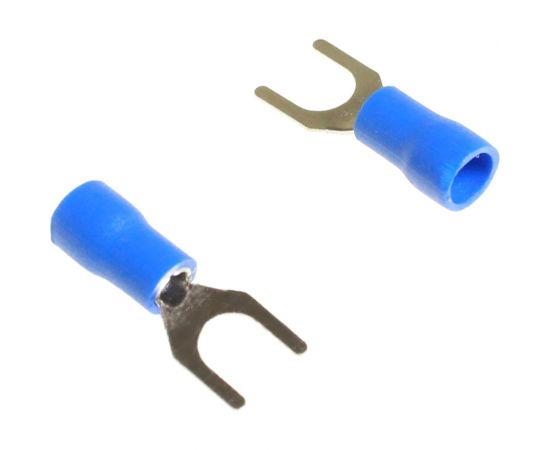 Изолированная вилочная клемма Nord-Yada 4.3мм 1.5-2.5кв.мм (синяя) 906346 