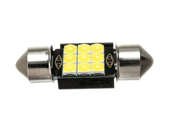 Автолампа SKYWAY диод T11(C5W) 12V 9SMD диодов, 1-конт. 31мм белая салон, номер S08201489 