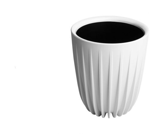 Пластиковый горшок с вкладкой liveingreen СИГМА белый, диам. 25 см, высота 30 см, 10.2 л СИ25-10 