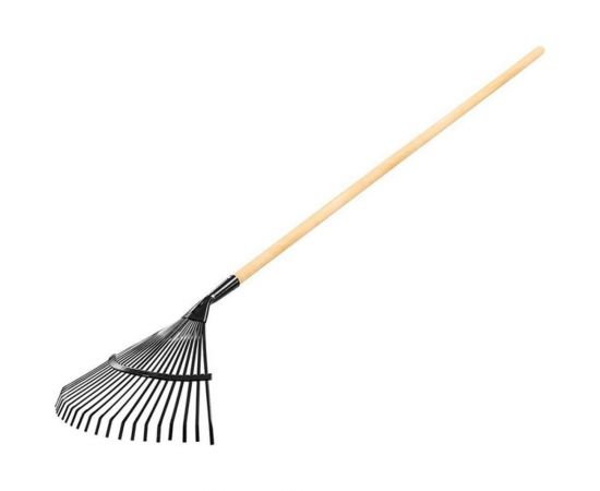 Веерные пластинчатые грабли Gigant 20-зубые, порошковая окраска, с деревянным черенком GAV-18 