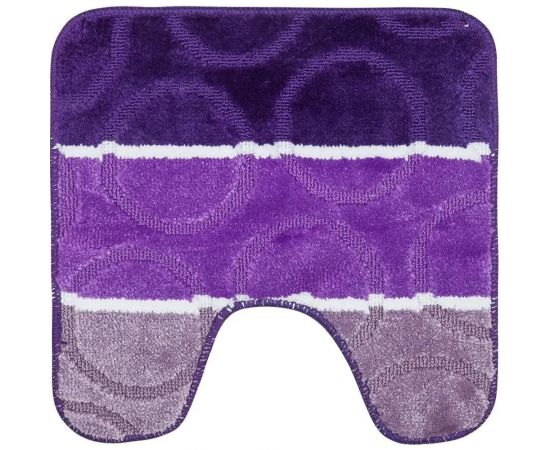 Коврик в ванную Аквалиния Twist Полоска круги, фиолетовый, 45х45 PKF45-45 