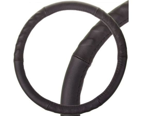 Оплетка SKYWAY Real-3 М, черная, натуральная кожа S01108005 