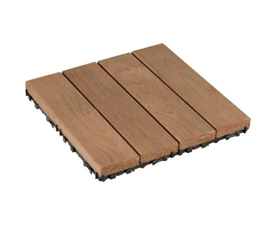 Садовый паркет Thermodecking Т10 термоберёза, 18x300x300 мм, 6 шт. 4687202452415 