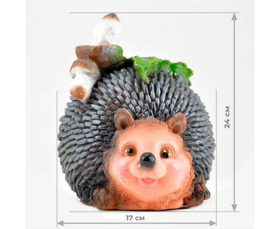 Садовая фигура СКАЗКА Ежик с 2-мя грибами JNW44 – изображение 2