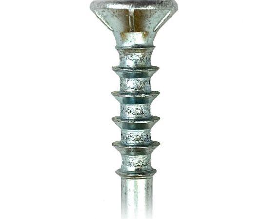 Дистанционный шуруп Rusconnect WDS 06100 6x100 мм, потайная головка, TORX, белый цинк, 100 шт. 390610 – изображение 2