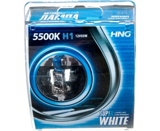 Автолампа HNG H1 55 P14.5s SUPER WHITE 5500K HNG-12155SW2 – изображение 3