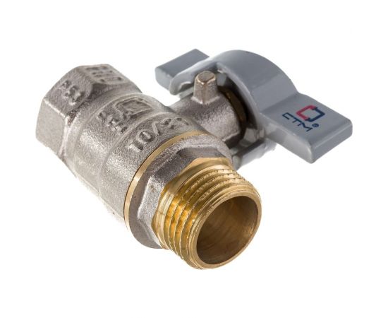 Шаровой кран для воды СТМ СТАНДАРТ 1/2"", г/ш, бабочка CWFMB012 – изображение 3