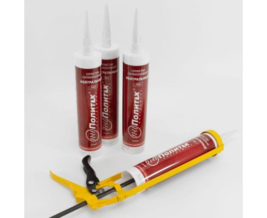 Силиконовый нейтральный герметик Политех PRO (белый; 280 мл) 6507945 – изображение 5