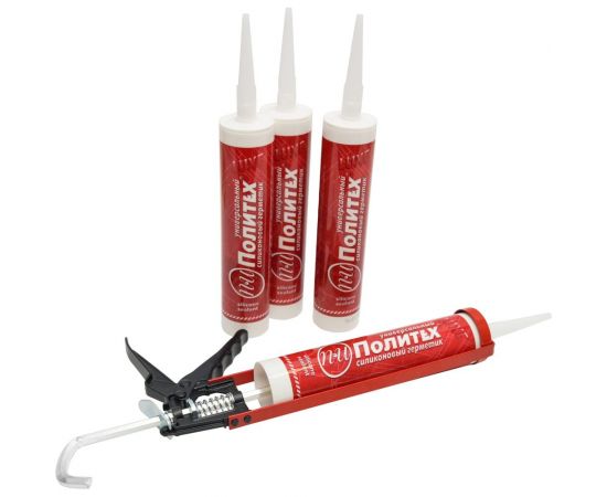 Силиконовый универсальный герметик Политех (белый; 280 мл) 6507520 – изображение 6