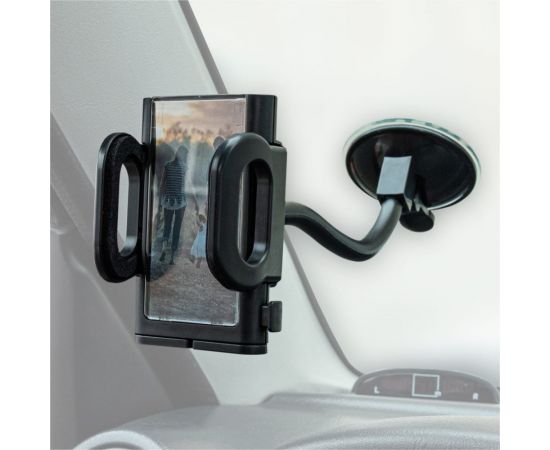 Держатель телефона на лобовое стекло SKYWAY гибкая ножка, черный S00301015 – изображение 8