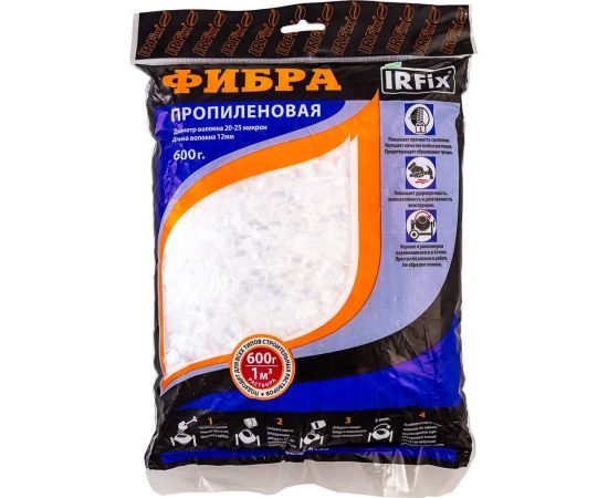Волокно пропиленовое IRFIX ФибраЛюкс (12 мм; 0.6 кг) 55258 