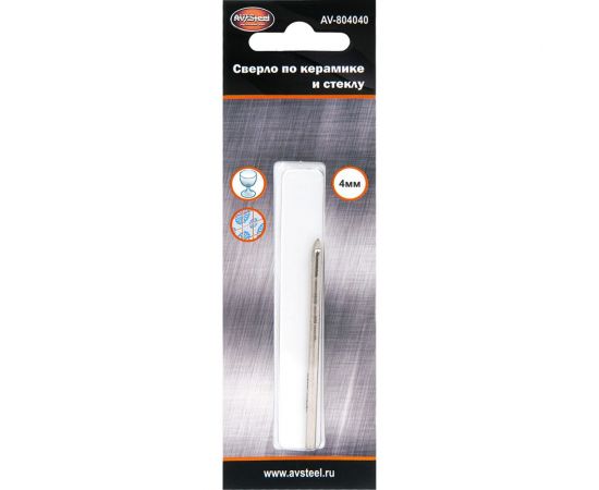 Сверло по керамике и стеклу 4 мм AV Steel AV-804040 