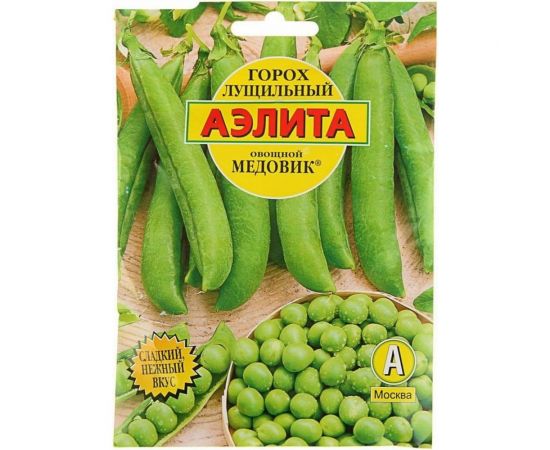 Семена Аэлита Горох овощной Медовик Лущильный, 25 г 4601729045011 