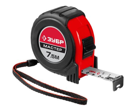 Рулетка Зубр Мастер обрезиненный корпус 7.5 м 4055-08-25_z02 