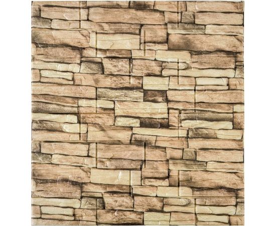 3D панель мягкая самоклеящаяся LAKO Камень (каменная кладка 3; 70х77 см) LKD-16-05-11 