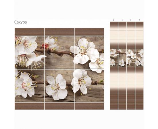 Панель ПВХ КронаПласт Unique сакура, 4 шт. 00-00035646 – изображение 2