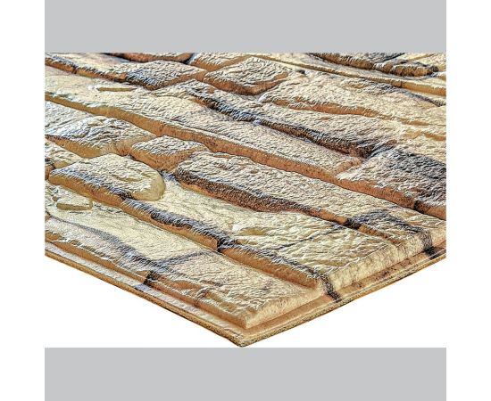 3D панель мягкая самоклеящаяся LAKO Камень (каменная кладка 3; 70х77 см) LKD-16-05-11 – изображение 2