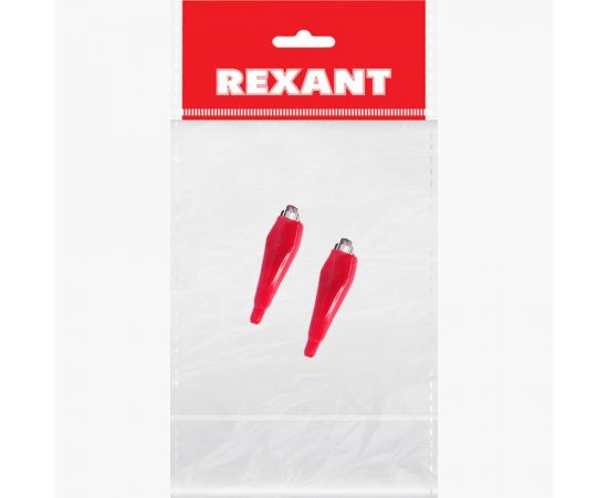 Зажим крокодил в изоляторе REXANT длина 56 мм, ток 5A, 2 шт 16-0003-9 – изображение 2