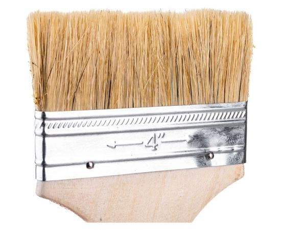 Кисть HEADMAN малярная плоская "Бейсик" натуральная щетина 4 д. 100мм 682-007 – изображение 2