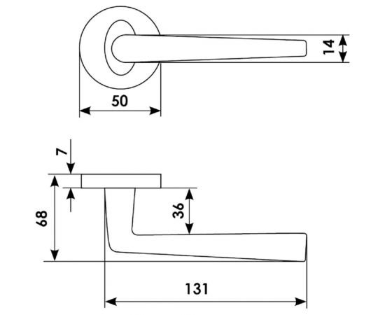 Дверные ручки MORELLI LUXURY THE FORCE NERO, цвет черный 9013322 
