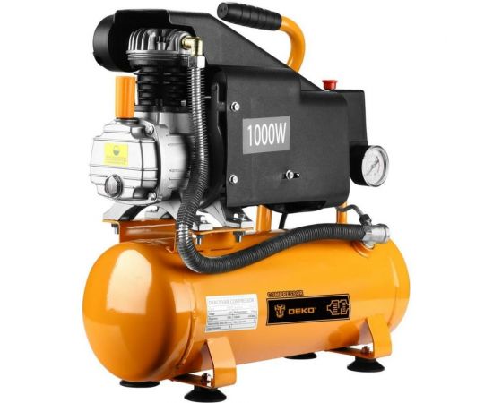 Компрессор DEKO воздушный поршневой масляный DKAC09, 9л ресивер 018-1110 – изображение 3