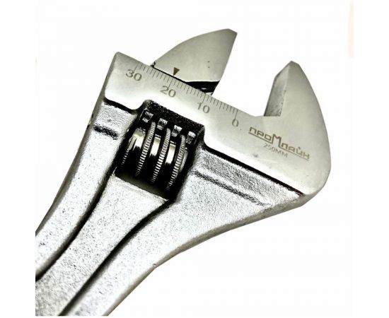 Разводной гаечный ключ Промлайн 10"" 250мм, расхождение губок 32мм, сталь cr-v, двухкомпонентные рукоятки ПЛ015020210_z022 – изображение 3