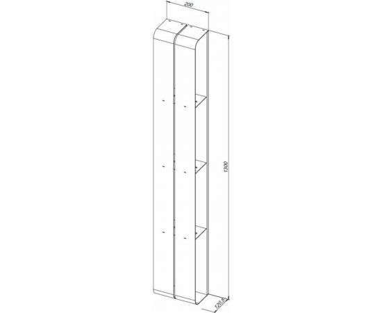 Полка Aquanet Магнум 200x1300 вертикальная 00302240 – изображение 4