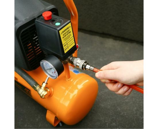 Компрессор DEKO воздушный поршневой масляный DKAC09, 9л ресивер 018-1110 – изображение 5