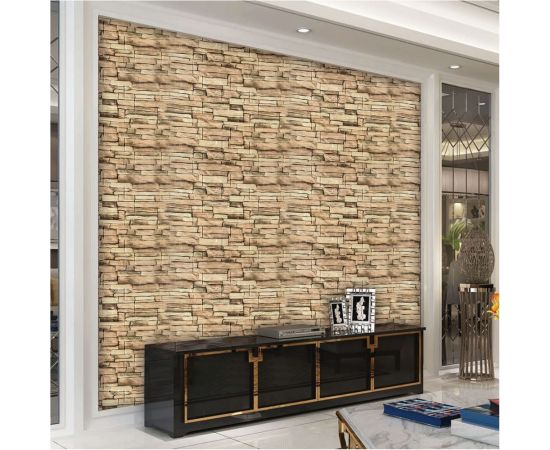 3D панель мягкая самоклеящаяся LAKO Камень (каменная кладка 3; 70х77 см) LKD-16-05-11 – изображение 5