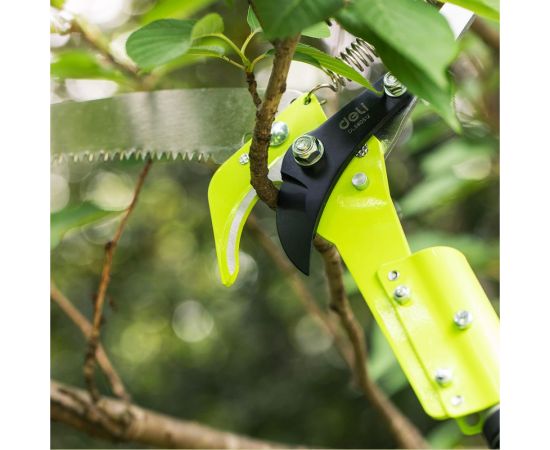 Выдвижная шестопильная пила и секатор DELI DL580512 4 шкива, сталь sk5, длина лезвия 290 мм, телескопическая рукоятка 104541 – изображение 7