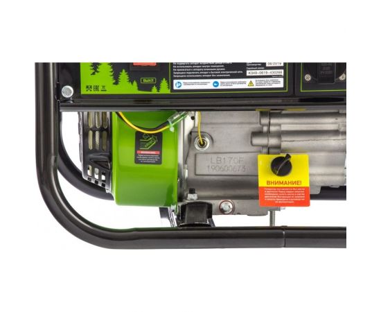 Бензиновый генератор 2,5 кВт, 230В, 4-х такт., 15 л, ручной стартер СИБРТЕХ БС-2800 94543 – изображение 8