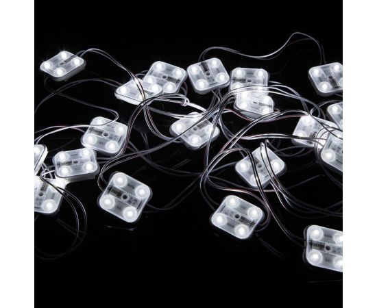 Светодиодный модуль MAKSILED 1.2Вт, 12В, IP67, SMD2835 4LED, 180лм, холодный белый, 20 шт./упаковка ML-M4SNE-L-2835-W 