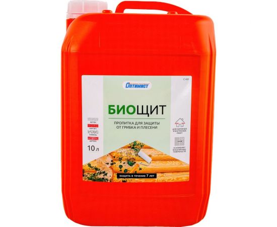 Пропитка Оптимист Биощит для защиты от грибка и плесени С401 10 л OPI010 