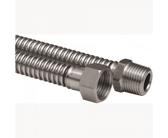 Сильфонная подводка для газа AQUALINE 1/2 вн-нар, 200 см 7027 