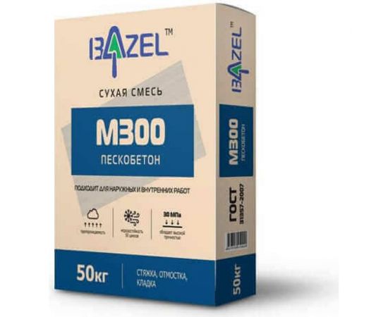 Смесь сухая строительная пескобетон Bazel М300 Пк2 F50 50 кг 4673726450020 