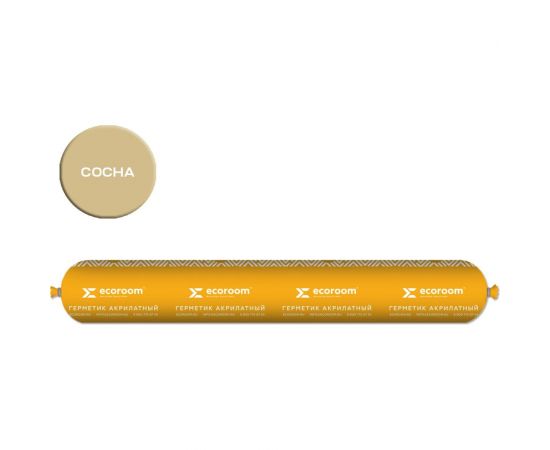 Акриловый герметик ECOROOM AS-16 для дерева, сосна, 600 мл E-Герм-7135/сосн 