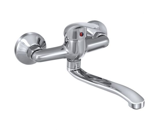 Смеситель настенный для мойки СЛАВЕН с нижним изливом одноручный СЛ-ОД-П24 