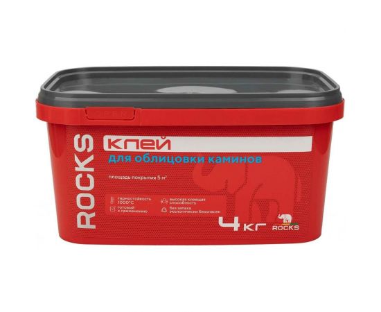 Клей для облицовки каминов ROCKS 4 кг 037 