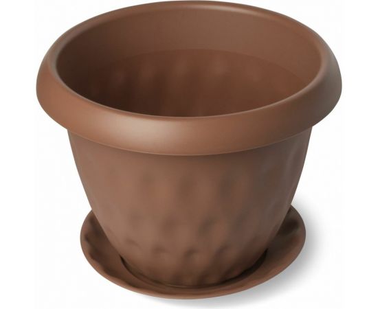 Горшок для растений с поддоном Martika Розетта 21.0 л, диам. 400 мм, терракотовый С130ТЕР 