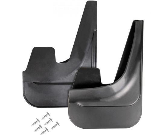 Универсальные брызговики KRAFT 2 шт, с крепежом, черные KT 835200 