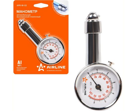Металлический стрелочный манометр Airline 7 АТМ APR-M-02 