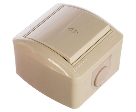 Выключатель Lezard, NATA, проходной, кремовый, 710-0300-105 