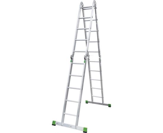 Четырехсекционная лестница-трансформер Новая Высота 4х5 ступеней 2320405 – изображение 17