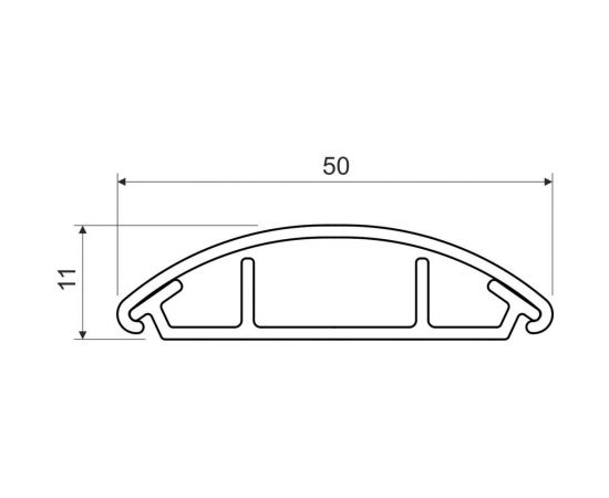 Напольный кабельный канал KOPOS 50х11 комплект 2 метра LO 50_KD – изображение 2